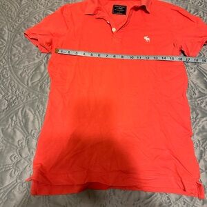 Abercrombie & Fitch Vibrant Coral Polo Shirt